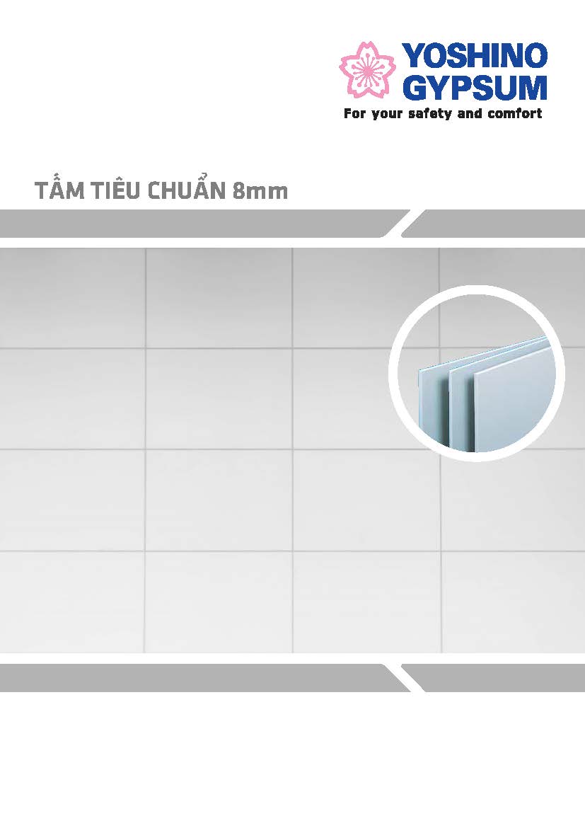 Tấm thạch cao tiêu chuẩn Yoshino 8mm